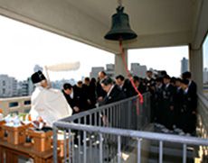 毎年元旦に拝賀式が行われる清澄神社
