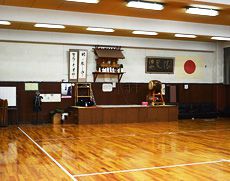 中学過程で必修の剣道を行う剣道場
